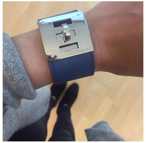 Hermes Kelly Dog Bracelet Bleu Agate 